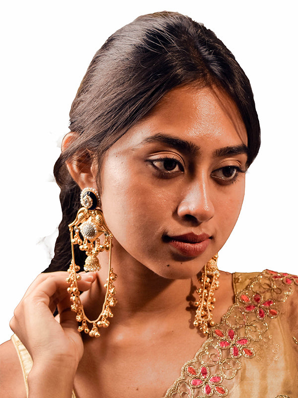 Black Stone Jhumka 