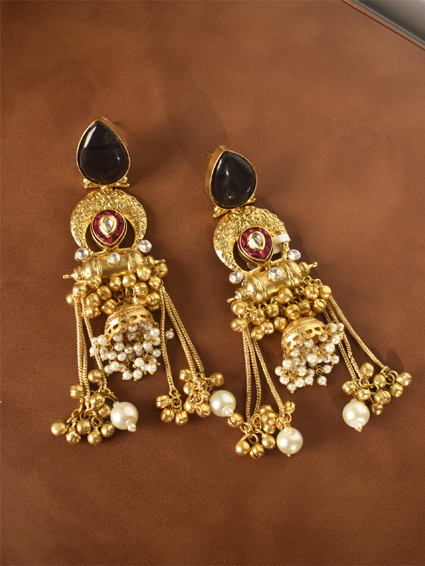 Black Stone Jhumka