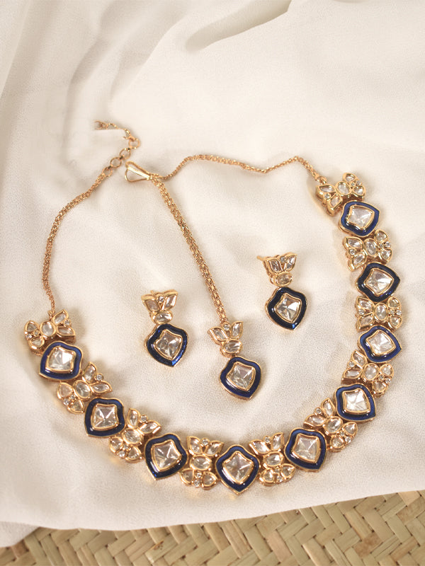 Blue Necklace Set | Kundan Necklace Set