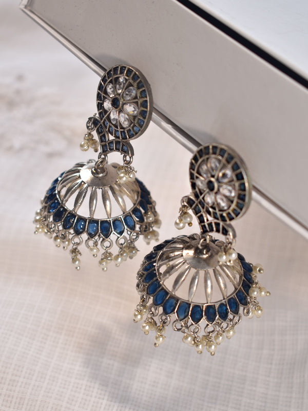 Blue Stone Jhumka