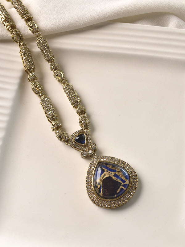 Blue Stone Pendant Set | Beautiful Pendant Set for Women