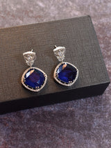 Blue Stone Studded Earrings