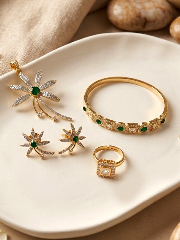Bracelet, Ring, and Pendant Combo Set