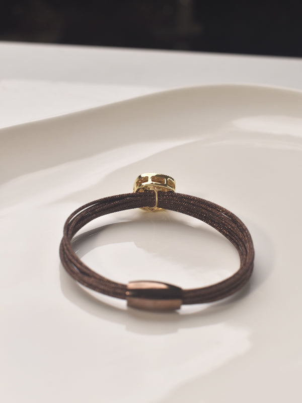 Brown Multi Wrap Bracelet 