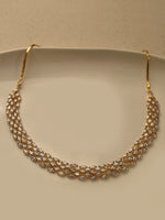 Load image into Gallery viewer,  Cascading Marquise Wave Golden AD Necklace
