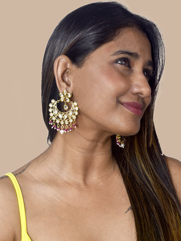 Chandbali Kundan Earring