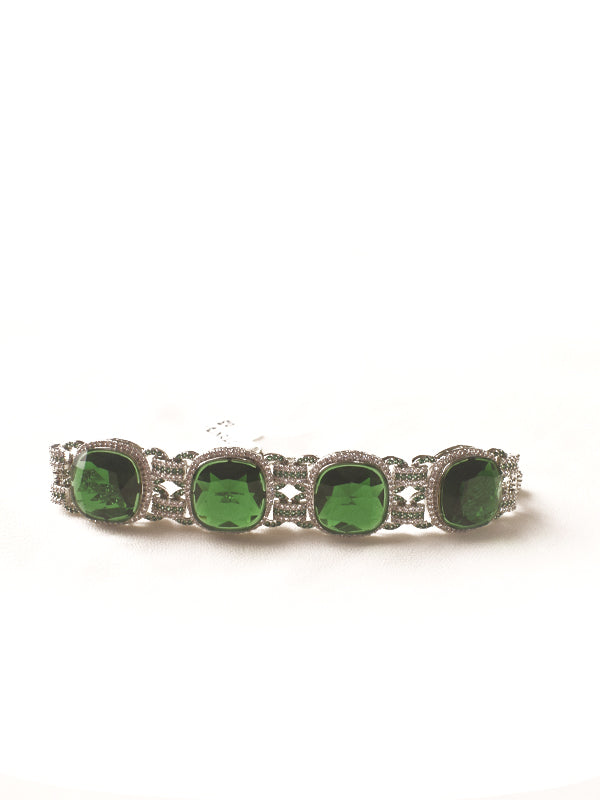 Choker set with Big green gemstones