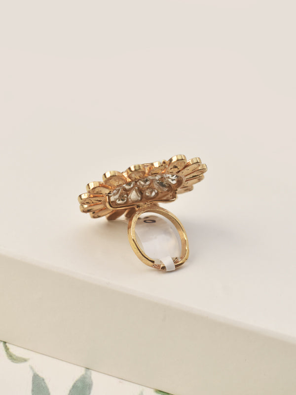 Classic Cluster  Kundan Finger Ring 