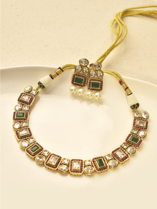 Classic kundan necklace set