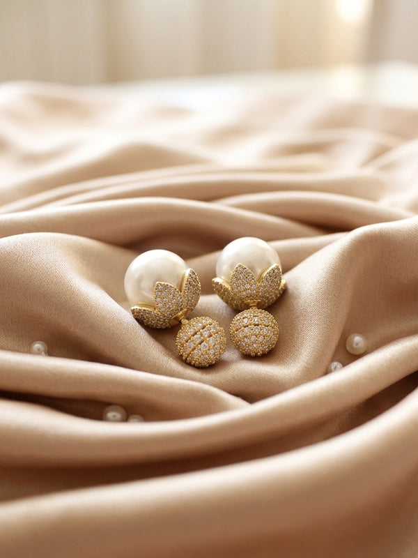 Classic Pearl & Stone Stud
