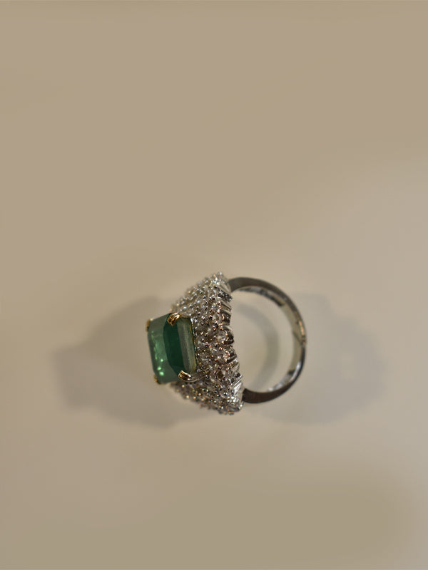 Green Finger Rings | Cocktail Ring