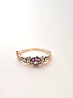 Load image into Gallery viewer, Kundan Bracelet with Green Gemstones | Golden Bracelet with Pink Gemstones
