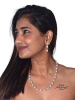 Load image into Gallery viewer, Silver Colour Beads Necklace | Single Line Necklace
