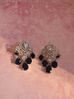Load image into Gallery viewer, Dangling Blue Teardrop-Shaped Stones Earring
