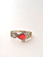 Load image into Gallery viewer, Decorative bracelet with a red gemstone 
