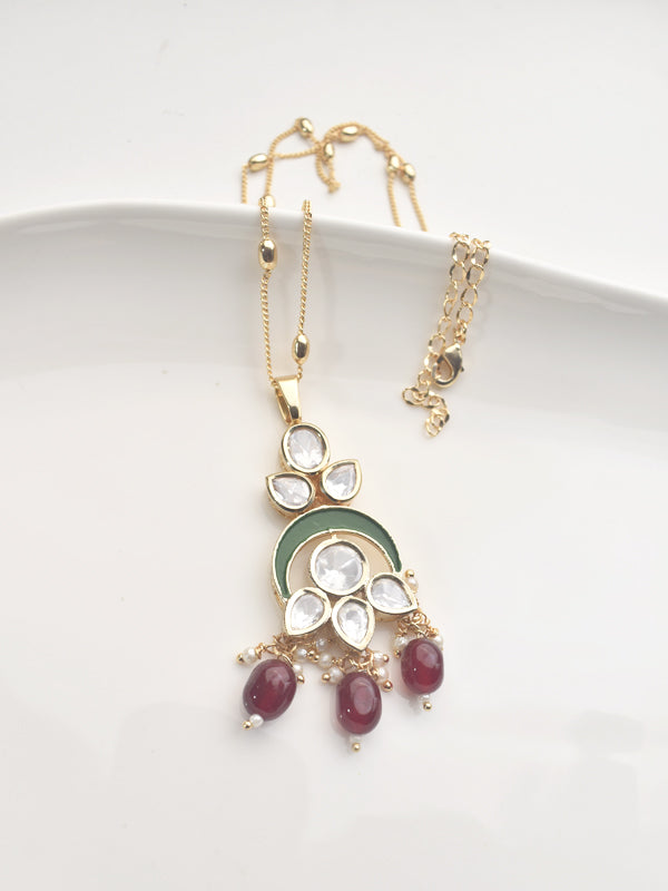 Delicate Pendant and Stylish Kundan Pendant Set
