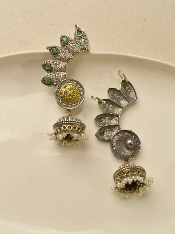  Ear Crawler Jhumka Earrings with Pearls