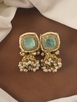 Load image into Gallery viewer, GreenStoneJhumka

