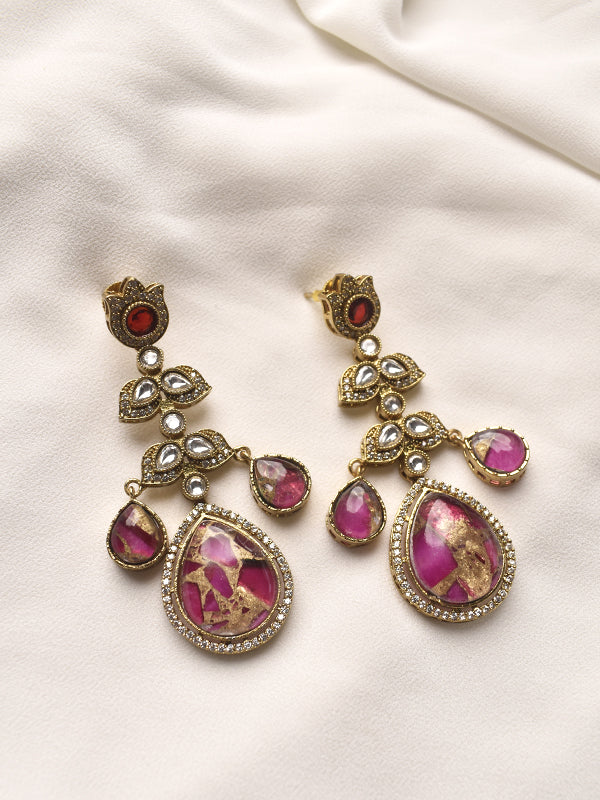 Pink Kundan Necklace set | White Kundan Necklace set
