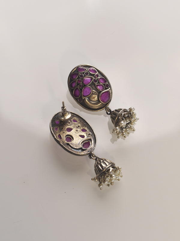 Necklace with green and purple stones | Hevy Necklace Set