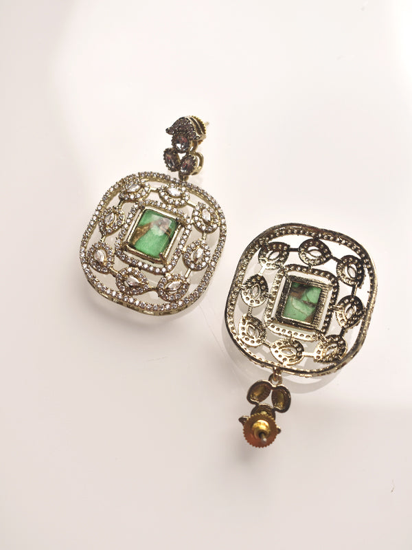 Multi Stone  Necklace Set | Green Stone Necklace Set