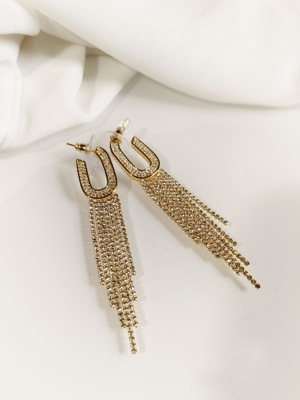 Long Anti tarnish Earring | Golden polish Earrings