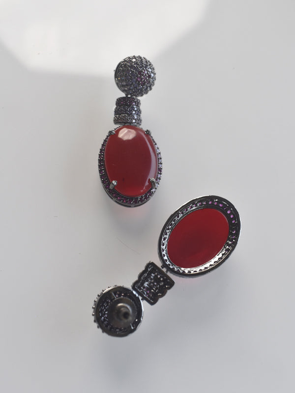 Red Earrings | Stone Earrings