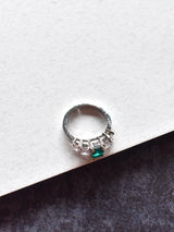 Finger Ring With Green Stone