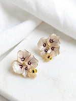 Load image into Gallery viewer, Floral Earrings with Bee Accents 
