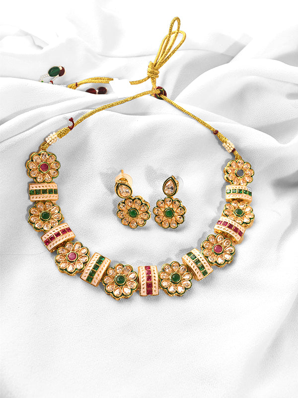 Flower Design Choker Set 