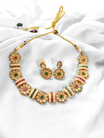 Load image into Gallery viewer, Flower Design Choker Set 
