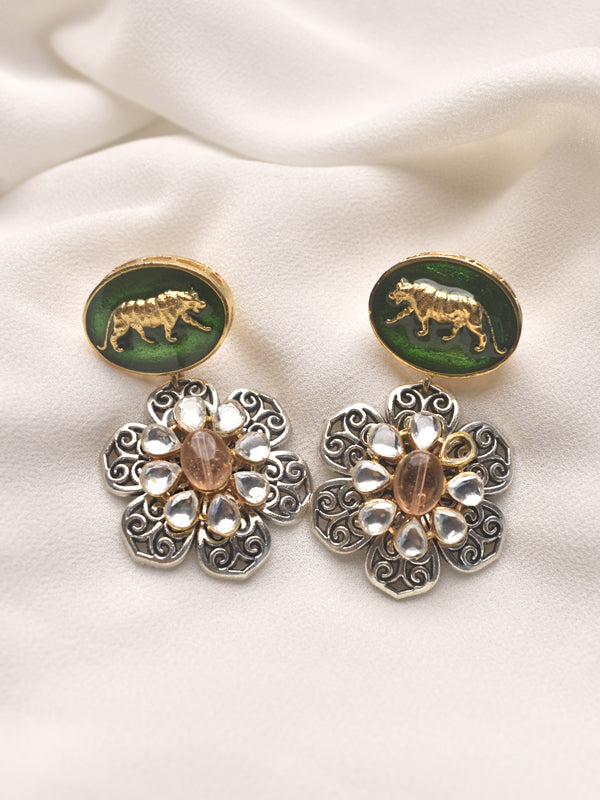 Flower Kundan Earring