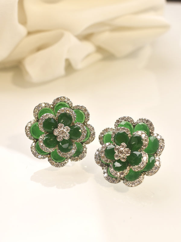 Stylish Stud for women | Green Flower Stud