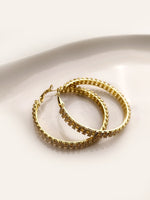Load image into Gallery viewer, Glow Style Multi-Row Sparkling Gold Hoops
