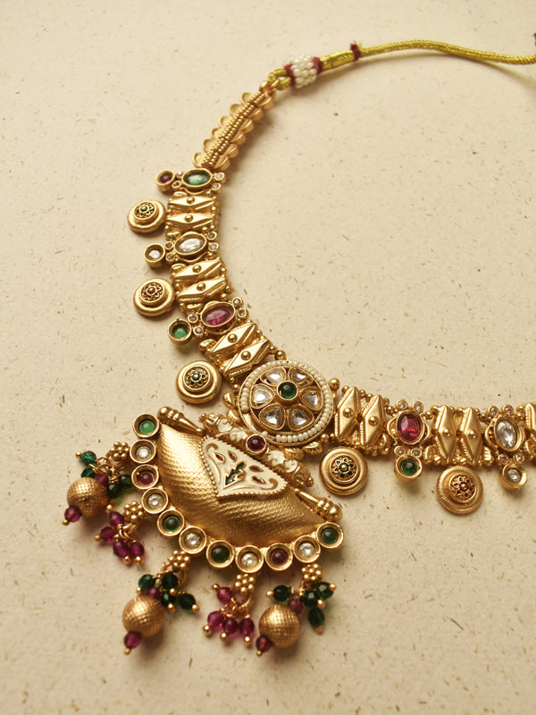 Gold-toned traditional necklace