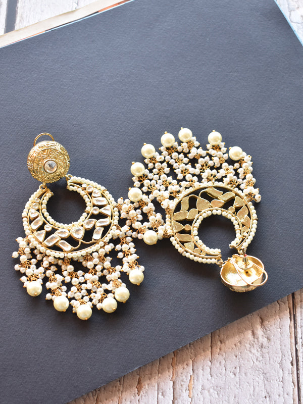 Gold Pearl Earrings