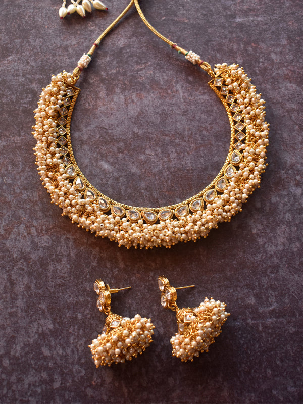 Gold Pearl Necklace
