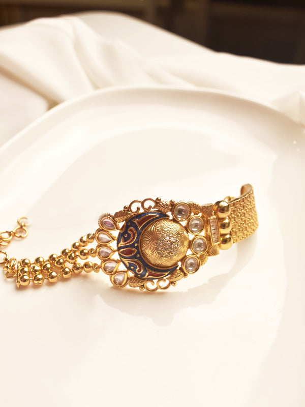 Gold Bracelet with intricate design