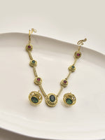 Load image into Gallery viewer, Gold necklace with gemstones 
