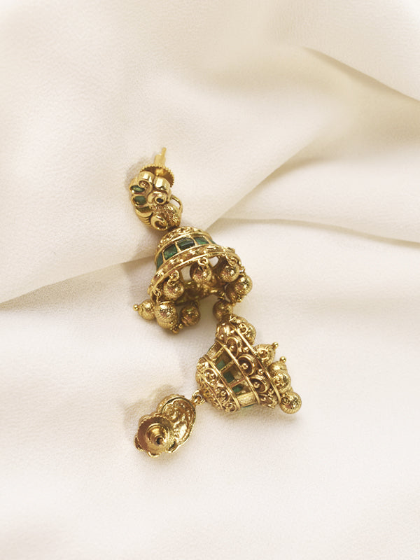 Golden Polis Jhumkas