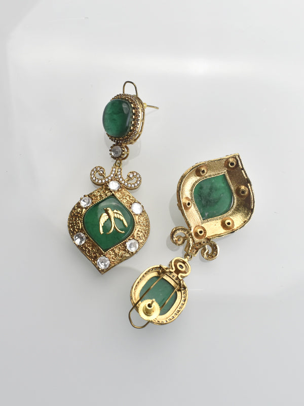 Kundan Earrings | Green Earrings