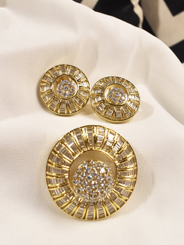 Golden Polish Stone Pendant