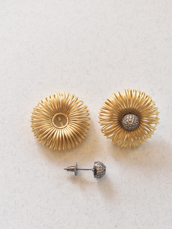 Golden Round Earrings