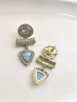 Load image into Gallery viewer, Golden Earrings with Gemstones
