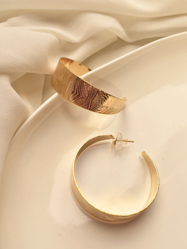 Golden Hoop Earrings 