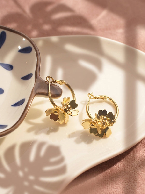 Golden Hoop Earrings | Stylish Hoop Earrings