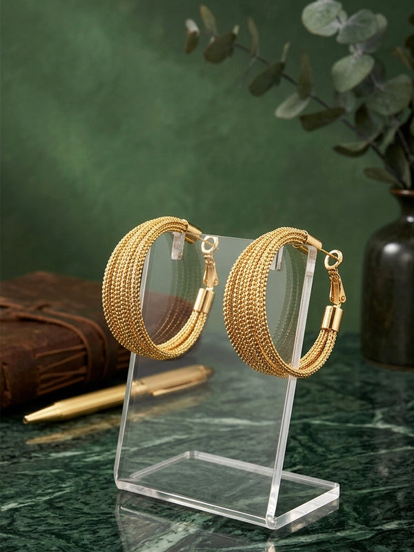 Golden Hoop Earrings for Women