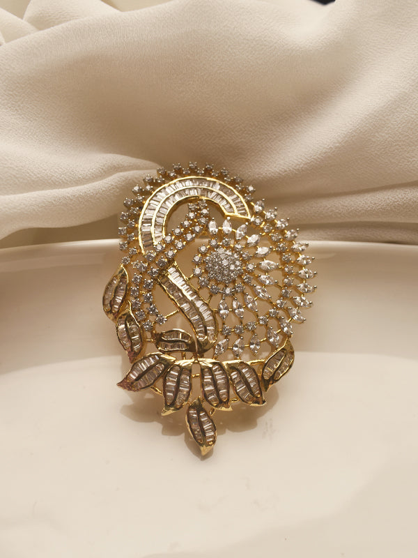 Golden Pendant with Intricate Design 