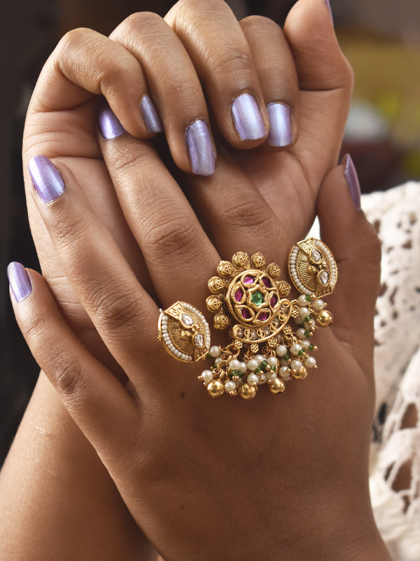 Golden Polish Twin Ring