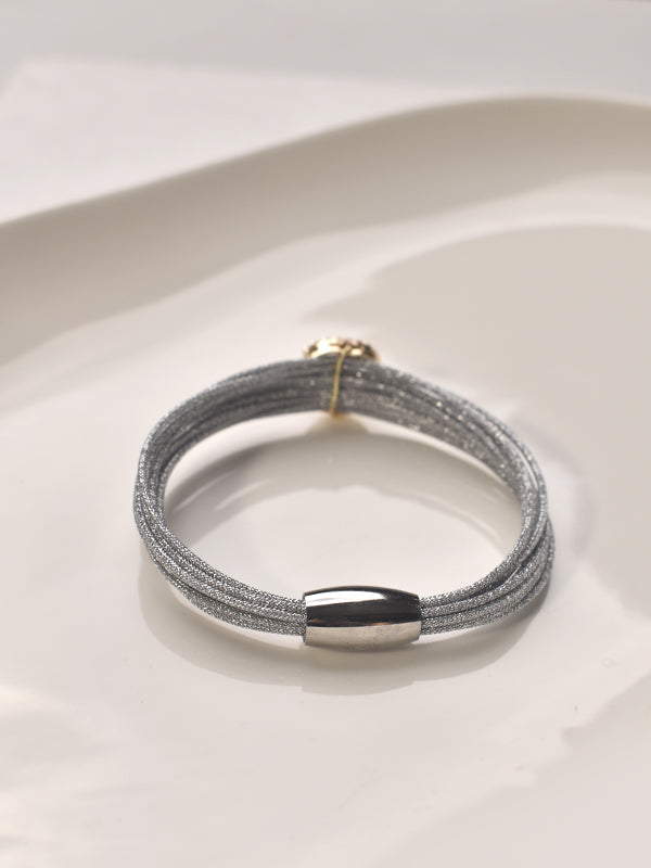 Gray  Bracelet with a Kundan